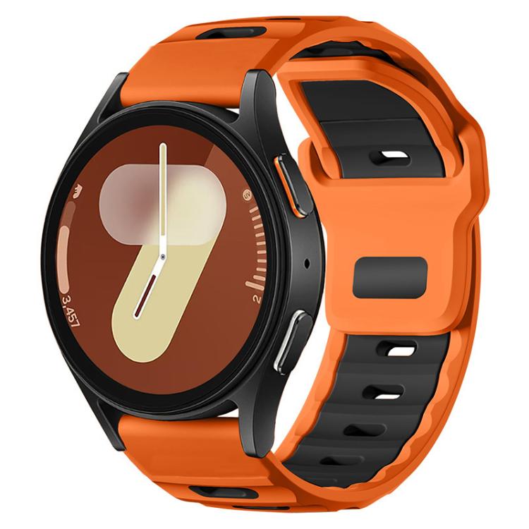 xDfind Flat-head Dual-color Silicone Watch Band, For Galaxy Watch Ultra2 2026 / 2025 / 1 2024, For Galaxy Watch9 / 8 / 8 Classic, For Samsung Galaxy Watch7 / FE / 6 / 5 / 4