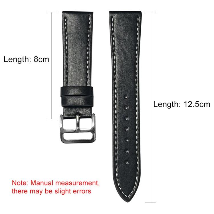xDfind Flat Head Black Shark Fine Grain Leather Watch Band, For Google Pixel Watch 4 / 3 45mm, For Google Pixel Watch 4 / 3 / 2 / 1 41mm