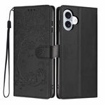 나무 고양이 엠보스드 플립 비건 가죽 폰 케이스, iPhone 17e / 16e용, iPhone 17 Pro Max용, iPhone 17 Pro용, iPhone 17용, iPhone Air용, iPhone 16 Pro Max용