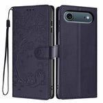 나무 고양이 엠보스드 플립 비건 가죽 폰 케이스, iPhone 17e / 16e용, iPhone 17 Pro Max용, iPhone 17 Pro용, iPhone 17용, iPhone Air용, iPhone 16 Pro Max용