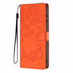 나무 고양이 엠보스드 플립 비건 가죽 폰 케이스, iPhone 17e / 16e용, iPhone 17 Pro Max용, iPhone 17 Pro용, iPhone 17용, iPhone Air용, iPhone 16 Pro Max용