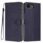 나무 고양이 엠보스드 플립 비건 가죽 폰 케이스, iPhone 17e / 16e용, iPhone 17 Pro Max용, iPhone 17 Pro용, iPhone 17용, iPhone Air용, iPhone 16 Pro Max용