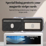 ESEBLE S1 레트로 비건 가죽 텍스처 자석 RFID 휴대폰 카드 슬롯 홀더