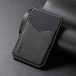 ESEBLE S3 컬러 블록 인조 가죽 텍스처 자석 RFID 휴대폰 카드 슬롯 홀더