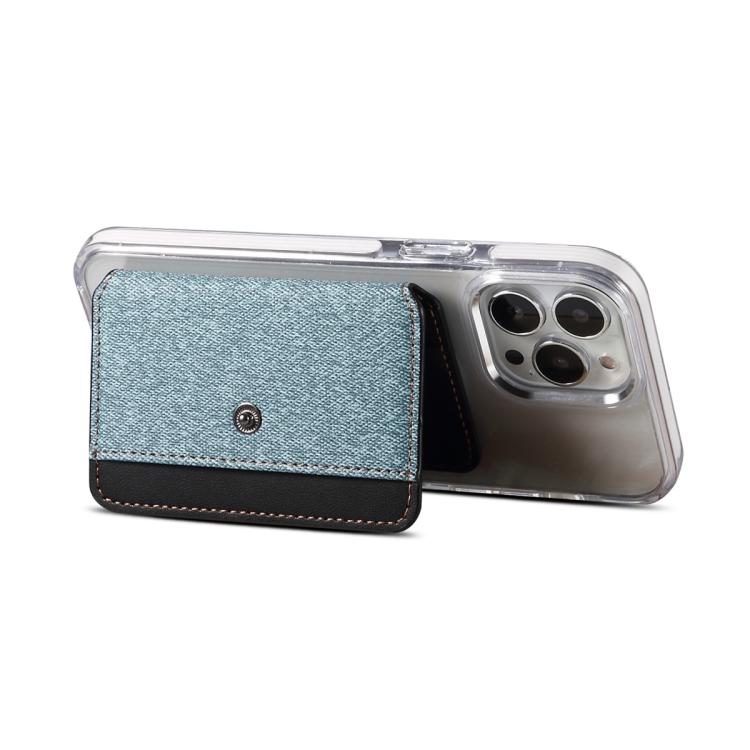 ESEBLE Adhesive Style Color Blocked Folding Mobile Phone Card Slots Holder