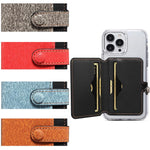 ESEBLE Adhesive Style Color Blocked Folding Mobile Phone Card Slots Holder