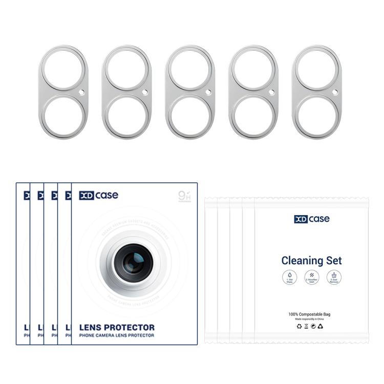 XDcase 5개 티타늄 합금 홀로우 카메라 렌즈 보호기, 아이폰 17용