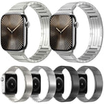 원 비드 접이식 클라스프 금속 티타늄 합금 시계 밴드, 애플 워치 46mm / 49mm / 45mm / 44mm용, 애플 워치 42mm / 41mm / 40mm / 38mm용