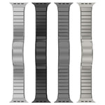 원 비드 접이식 클라스프 금속 티타늄 합금 시계 밴드, 애플 워치 46mm / 49mm / 45mm / 44mm용, 애플 워치 42mm / 41mm / 40mm / 38mm용