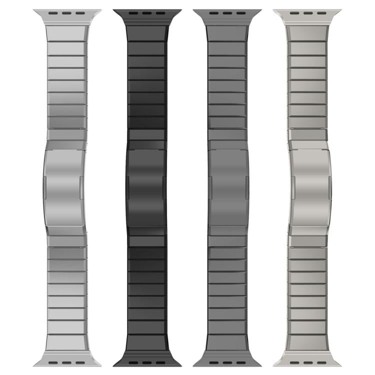 원 비드 접이식 클라스프 금속 티타늄 합금 시계 밴드, 애플 워치 46mm / 49mm / 45mm / 44mm용, 애플 워치 42mm / 41mm / 40mm / 38mm용