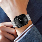 원 비드 접이식 클라스프 금속 티타늄 합금 시계 밴드, 애플 워치 46mm / 49mm / 45mm / 44mm용, 애플 워치 42mm / 41mm / 40mm / 38mm용