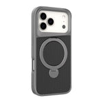 카본 파이버 텍스처 360 MagSafe 홀더 폰 케이스, iPhone 17 Pro Max용