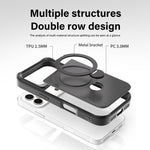 카본 파이버 텍스처 360 MagSafe 홀더 폰 케이스, iPhone 17 Pro Max용