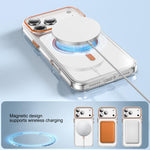 Kemeng 클리어 PC 자석 폰 케이스, iPhone 17 Pro Max용, iPhone 17 Pro용
