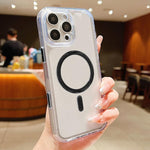 서리 낀 PC 하이브리드 TPU 자석 폰 케이스 AI 센싱 키 포함, iPhone 17 Pro Max용, iPhone 17 Pro용, iPhone 17용, iPhone Air용, iPhone 16 Pro Max용, iPhone 16 Pro용, iPhone 16용