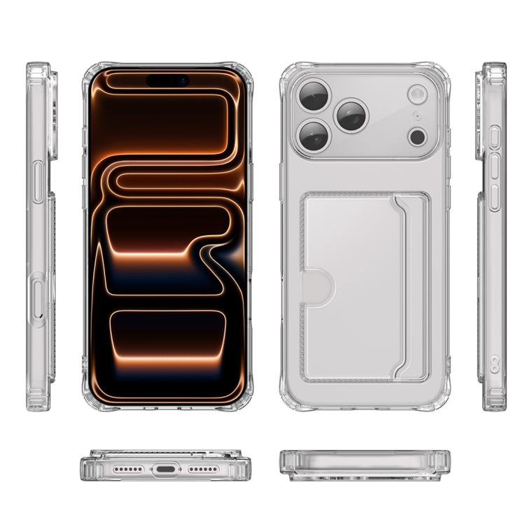 XDcase 투명 TPU 카드 슬롯 정밀 홀 휴대폰 케이스, 아이폰 17 프로 맥스용, 아이폰 17 프로용, 아이폰 17용, 아이폰 에어용