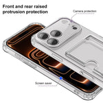 XDcase 투명 TPU 카드 슬롯 정밀 홀 휴대폰 케이스, 아이폰 17 프로 맥스용, 아이폰 17 프로용, 아이폰 17용, 아이폰 에어용