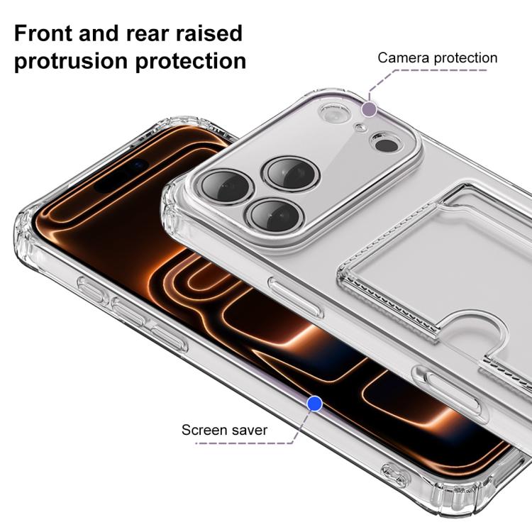 XDcase 투명 TPU 카드 슬롯 정밀 홀 휴대폰 케이스, 아이폰 17 프로 맥스용, 아이폰 17 프로용, 아이폰 17용, 아이폰 에어용