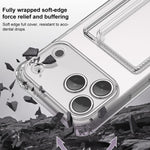 XDcase 투명 TPU 카드 슬롯 정밀 홀 휴대폰 케이스, 아이폰 17 프로 맥스용, 아이폰 17 프로용, 아이폰 17용, 아이폰 에어용