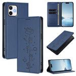 Cute Cats Embossed Magnetic RFID Vegan Leather Phone Case, For iPhone 12 / 12 Pro, For iPhone 11 Pro Max, For iPhone 11, For iPhone 11 Pro