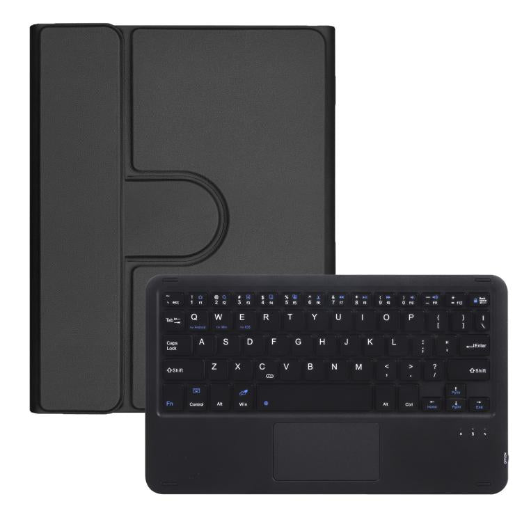 360도 회전 블루투스 키보드 가죽 태블릿 케이스 터치패드 포함, 아이패드 프로 11 2025 / 2024용, 아이패드 2025 / 2022용, 아이패드 에어 11 2025 / 아이패드 프로 11 2022용, 아이패드 10.2 2021 / 2019 / 아이패드 에어 3용