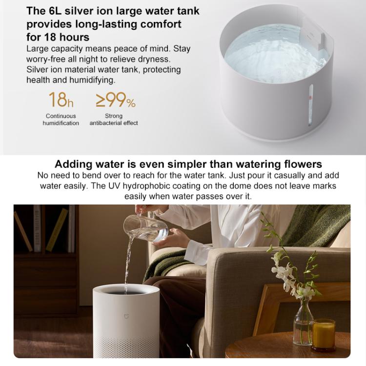 Xiaomi Mijia 6L No-Mist Humidifier 3, 6L No-Mist Humidifier 3
