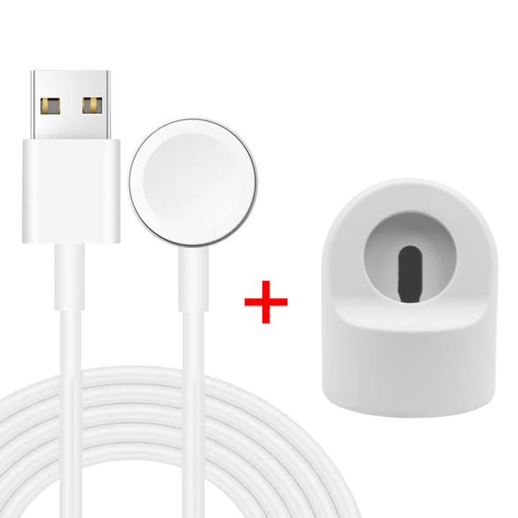 xDfind 애플 워치 스마트 워치 실리콘 충전 홀더 및 USB 충전기 세트, 실리콘+USB (화이트), 실리콘+USB (블랙)