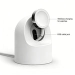 xDfind 애플 워치 스마트 워치 실리콘 충전 홀더 및 USB 충전기 세트, 실리콘+USB (화이트), 실리콘+USB (블랙)