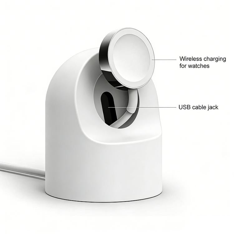 xDfind 애플 워치 스마트 워치 실리콘 충전 홀더 및 USB 충전기 세트, 실리콘+USB (화이트), 실리콘+USB (블랙)