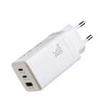 JOYROOM JR-TG10 65W GaN 듀얼 Type-C, USB 3포트 충전기 Type-C to Type-C 케이블 포함, EU 플러그, UK 플러그