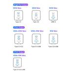JOYROOM JR-TG10 65W GaN 듀얼 타입-C, USB 3포트 충전기 및 타입-C to 8핀 케이블, 영국 플러그