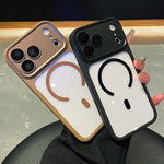 Electroplated Camera Full Coverage Magnetic Transparent Phone Case, For iPhone 17 Pro Max, For iPhone 17 Pro