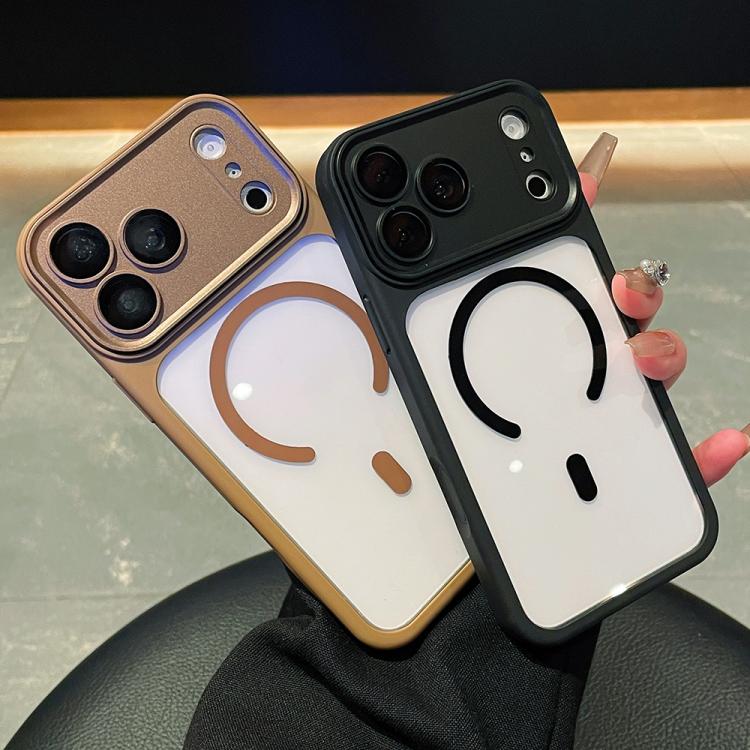 Electroplated Camera Full Coverage Magnetic Transparent Phone Case, For iPhone 17 Pro Max, For iPhone 17 Pro
