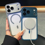 Electroplated Camera Full Coverage Magnetic Transparent Phone Case, For iPhone 17 Pro Max, For iPhone 17 Pro