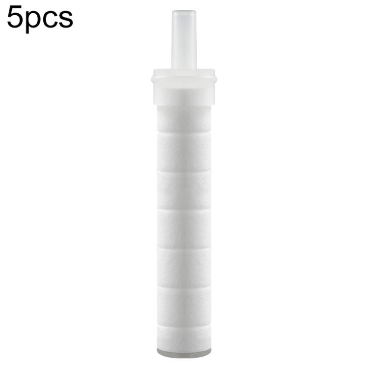 5pcs/Set Shower Head PP Cotton Skin Beautifying Water Filter Cartridge, 16.5 x 2.6cm