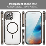 PC 하이브리드 TPU 에어백 충격 방지 MagSafe 휴대폰 케이스, iPhone 15용
