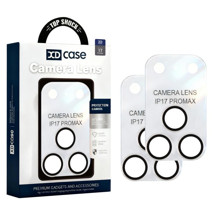 XDcase 2개입 일체형 반투명 매트 아크릴 카메라 렌즈 보호필름, 아이폰 17 프로 맥스용, 아이폰 17 프로용