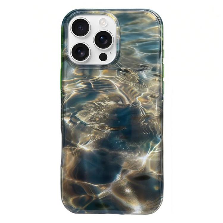 Rounded Edge IMD Pattern TPU Phone Case, For iPhone 16 Pro Max, For iPhone 16 Pro, For iPhone 16