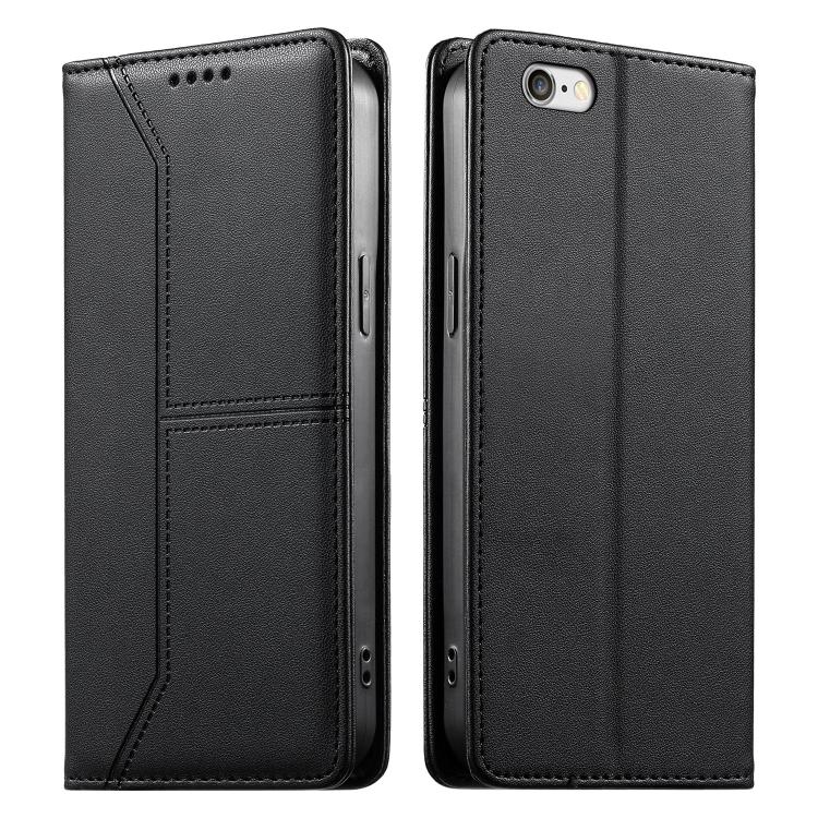 스티치 라인 자석 RFID 비건 가죽 폰 케이스, iPhone X / XS용, iPhone XR용, iPhone XS Max용, iPhone 8 Plus / 7 Plus용