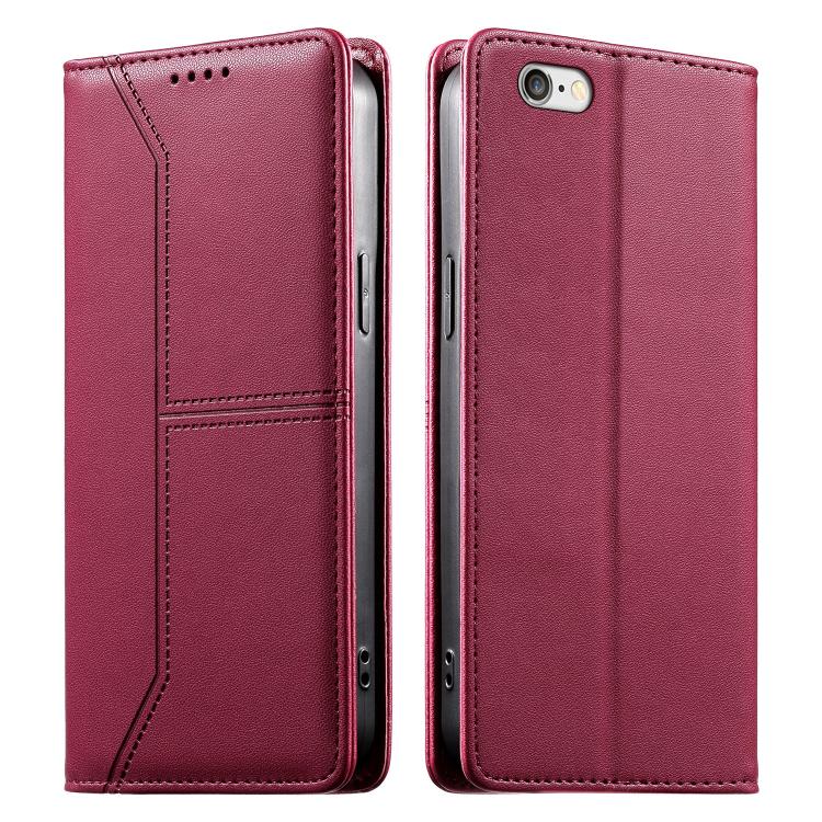 스티치 라인 자석 RFID 비건 가죽 폰 케이스, iPhone X / XS용, iPhone XR용, iPhone XS Max용, iPhone 8 Plus / 7 Plus용