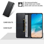 스티치 라인 자석 RFID 비건 가죽 폰 케이스, iPhone X / XS용, iPhone XR용, iPhone XS Max용, iPhone 8 Plus / 7 Plus용
