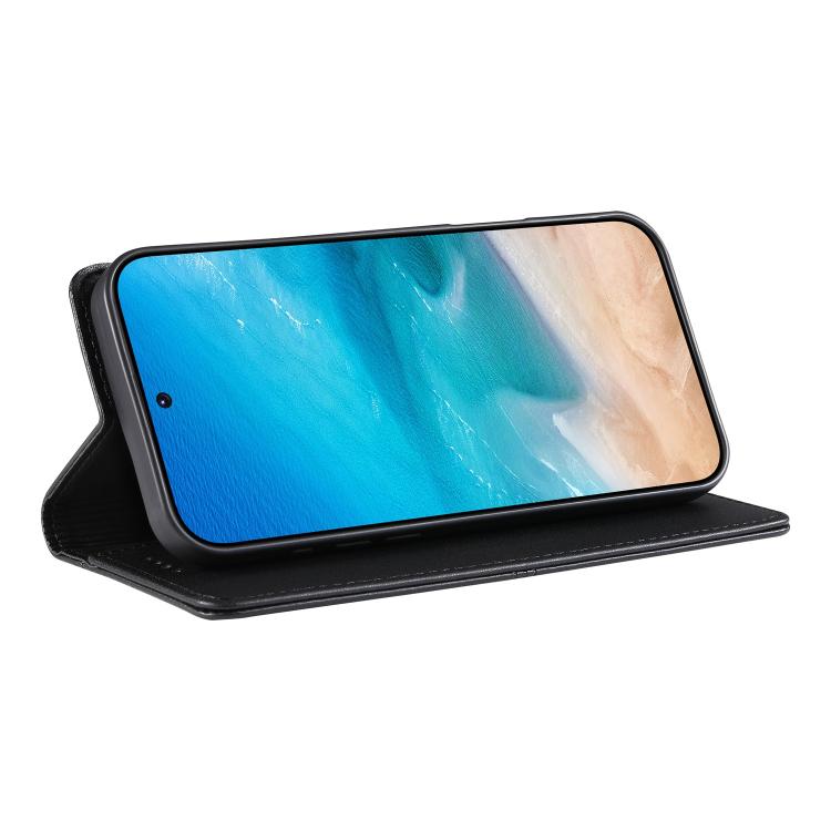 스티치 라인 자석 RFID 비건 가죽 폰 케이스, iPhone X / XS용, iPhone XR용, iPhone XS Max용, iPhone 8 Plus / 7 Plus용