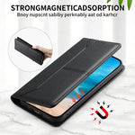 스티치 라인 자석 RFID 비건 가죽 폰 케이스, iPhone X / XS용, iPhone XR용, iPhone XS Max용, iPhone 8 Plus / 7 Plus용
