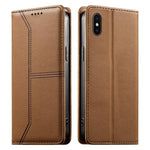 스티치 라인 자석 RFID 비건 가죽 폰 케이스, iPhone X / XS용, iPhone XR용, iPhone XS Max용, iPhone 8 Plus / 7 Plus용