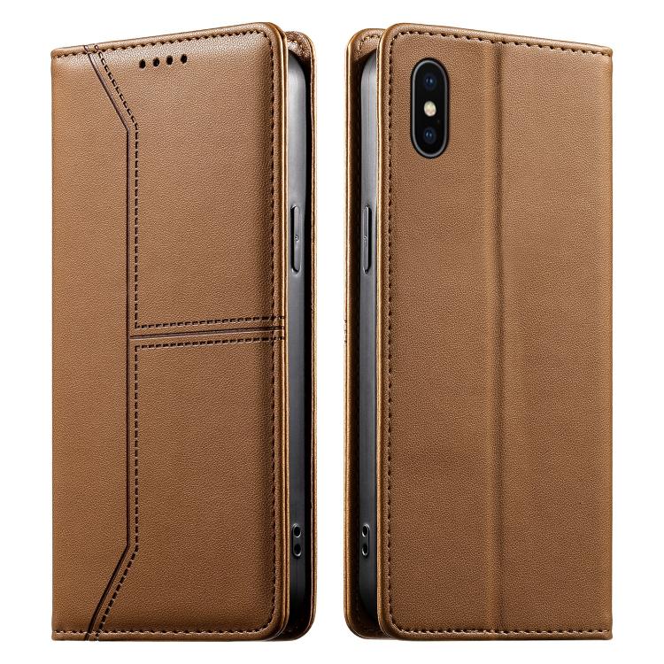 스티치 라인 자석 RFID 비건 가죽 폰 케이스, iPhone X / XS용, iPhone XR용, iPhone XS Max용, iPhone 8 Plus / 7 Plus용