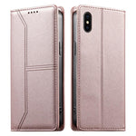 스티치 라인 자석 RFID 비건 가죽 폰 케이스, iPhone X / XS용, iPhone XR용, iPhone XS Max용, iPhone 8 Plus / 7 Plus용