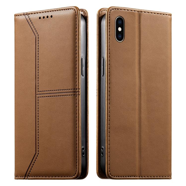 스티치 라인 자석 RFID 비건 가죽 폰 케이스, iPhone X / XS용, iPhone XR용, iPhone XS Max용, iPhone 8 Plus / 7 Plus용
