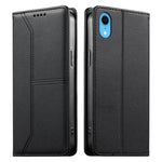 스티치 라인 자석 RFID 비건 가죽 폰 케이스, iPhone X / XS용, iPhone XR용, iPhone XS Max용, iPhone 8 Plus / 7 Plus용