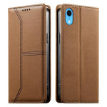 스티치 라인 자석 RFID 비건 가죽 폰 케이스, iPhone X / XS용, iPhone XR용, iPhone XS Max용, iPhone 8 Plus / 7 Plus용