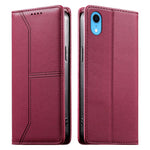스티치 라인 자석 RFID 비건 가죽 폰 케이스, iPhone X / XS용, iPhone XR용, iPhone XS Max용, iPhone 8 Plus / 7 Plus용